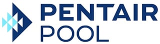Pentair Pool logo with blue diamond arrow shape and text